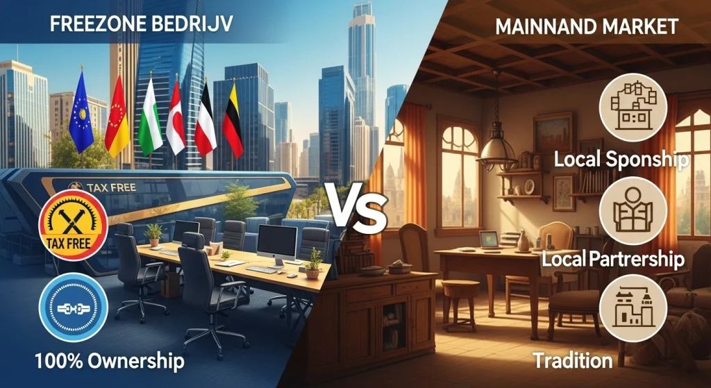 Verschillen Tussen Freezone en Mainland Bedrijf in Dubai