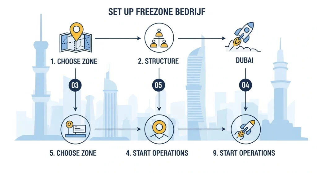 Stappen Om Een Freezone Bedrijf Dubai Op Te Zetten