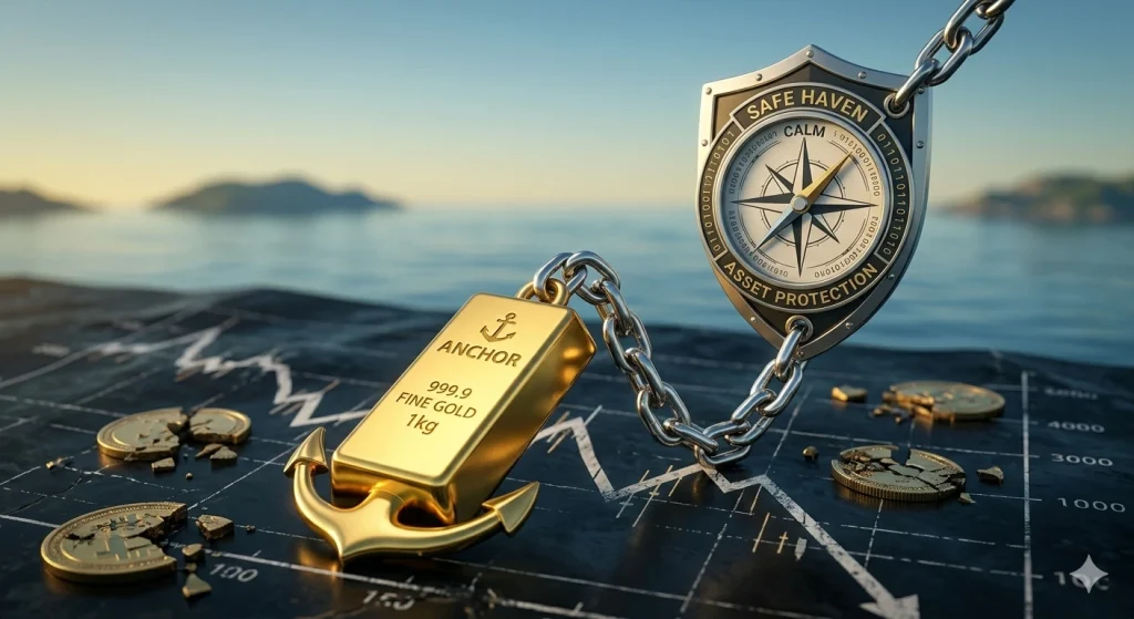 Het bevat het hoofdzoekwoord asset-backed goud investering VAE en de relevante term vermogensbescherming.